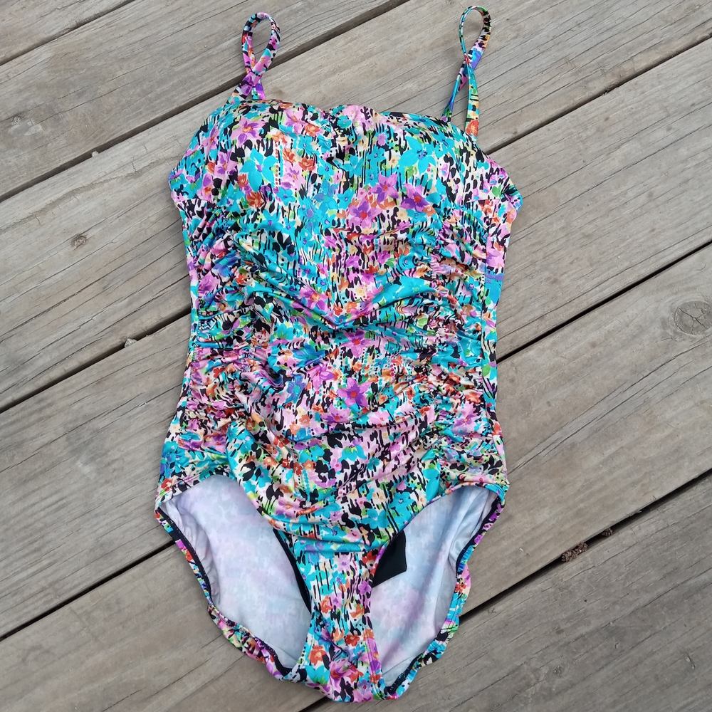 Women's Floral One Piece Swimsuit Size 10
